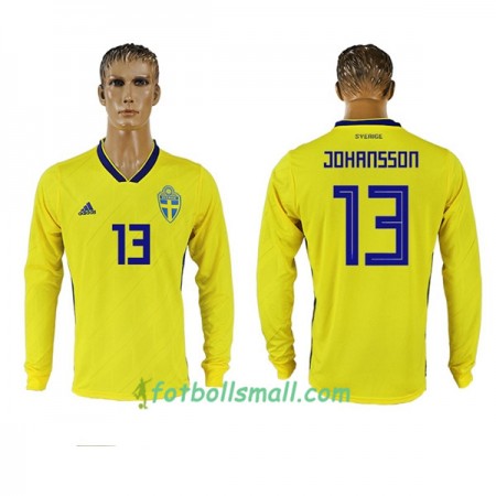 Sverige Fotbollströjor Johansson 13 WM 2018 Hemma tröja Långärmad